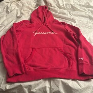 Puma hoodie red it worn a couple of times